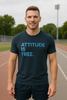 Men's Classic Three Line Navy T-Shirts