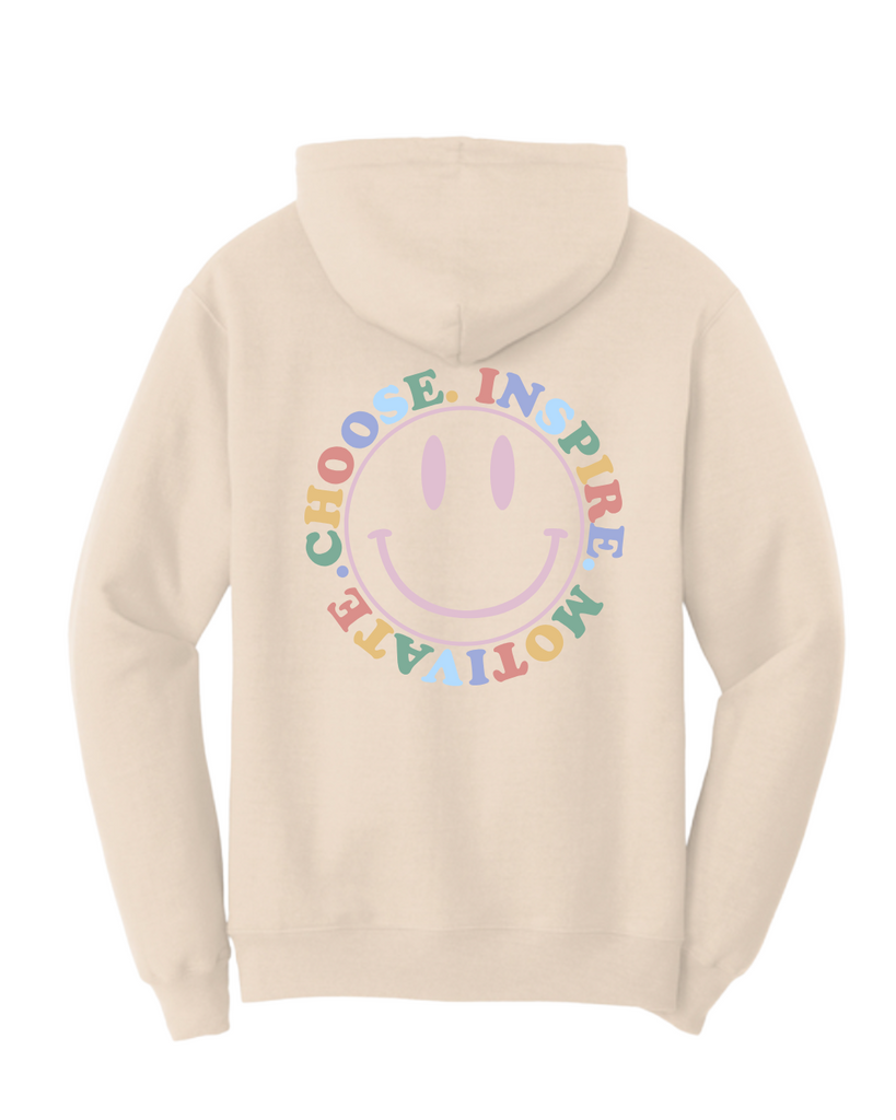 Choose. Inspire. Motivate. Tan Hoodie