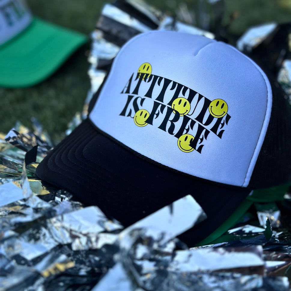 Attitude Is Free Smiley Trucker Hat