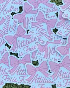 Bow Script Sticker