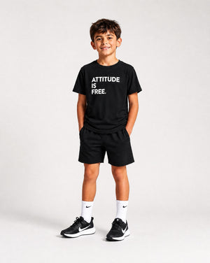 Youth Three-Line Black T-Shirt