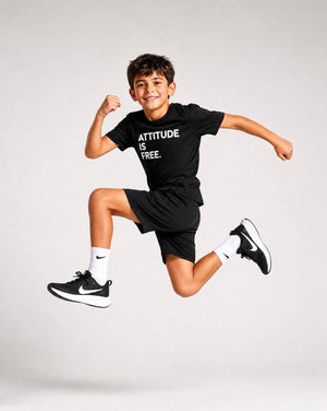 Youth Three-Line Black T-Shirt