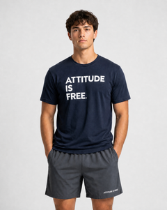 Men's Classic Three Line Navy T-Shirt