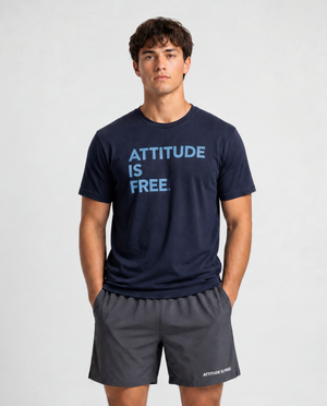 Men's Classic Three Line Navy T-Shirts