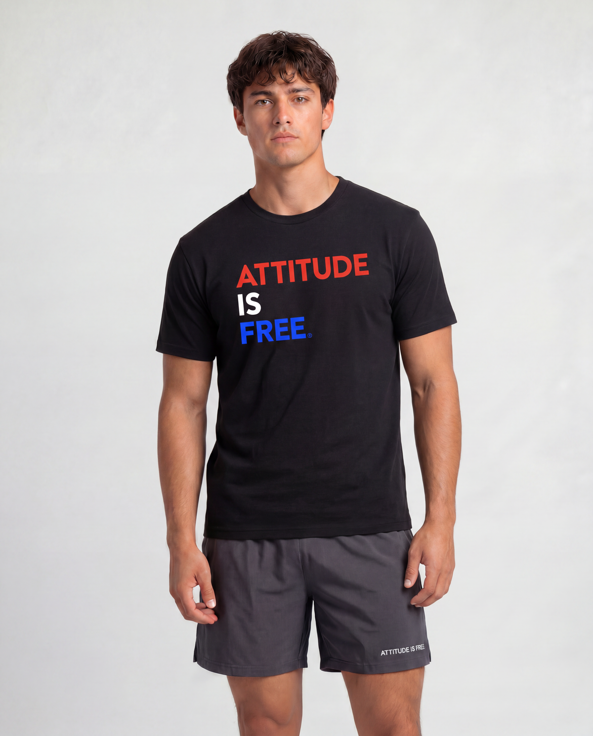 Three Line USA Black T-Shirt