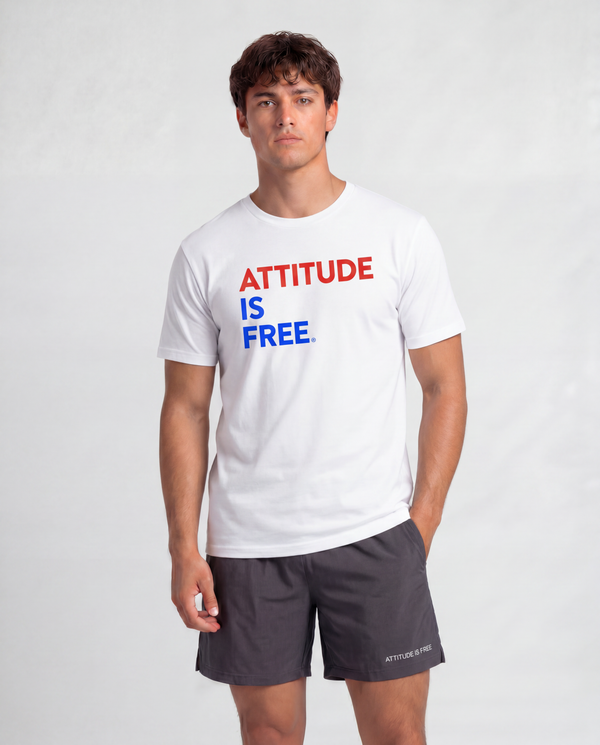 Three Line USA White T-Shirt