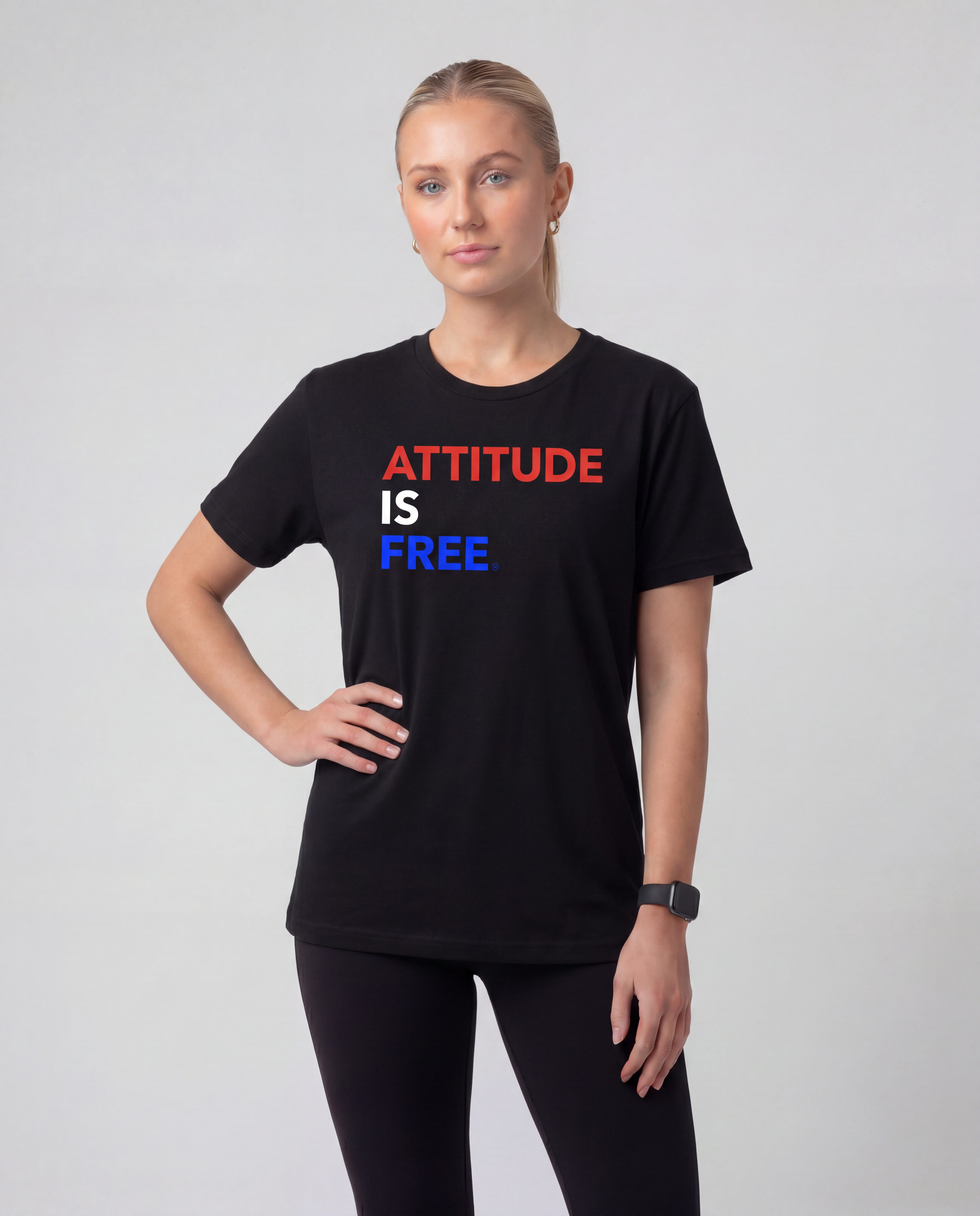 Three Line USA Black T-Shirt