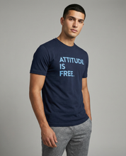Men's Classic Three Line Navy T-Shirts