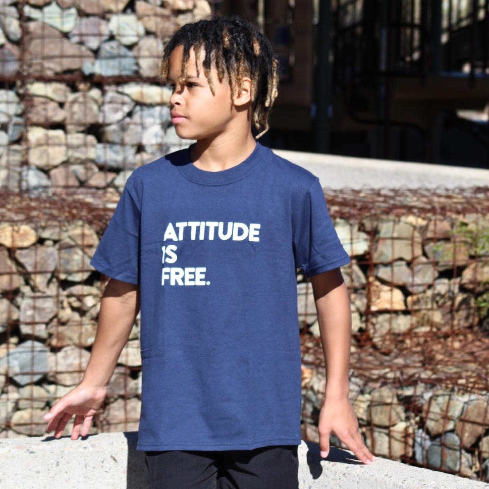 Youth Three-Line Navy T-Shirt