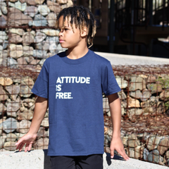 Youth Three-Line Navy T-Shirt