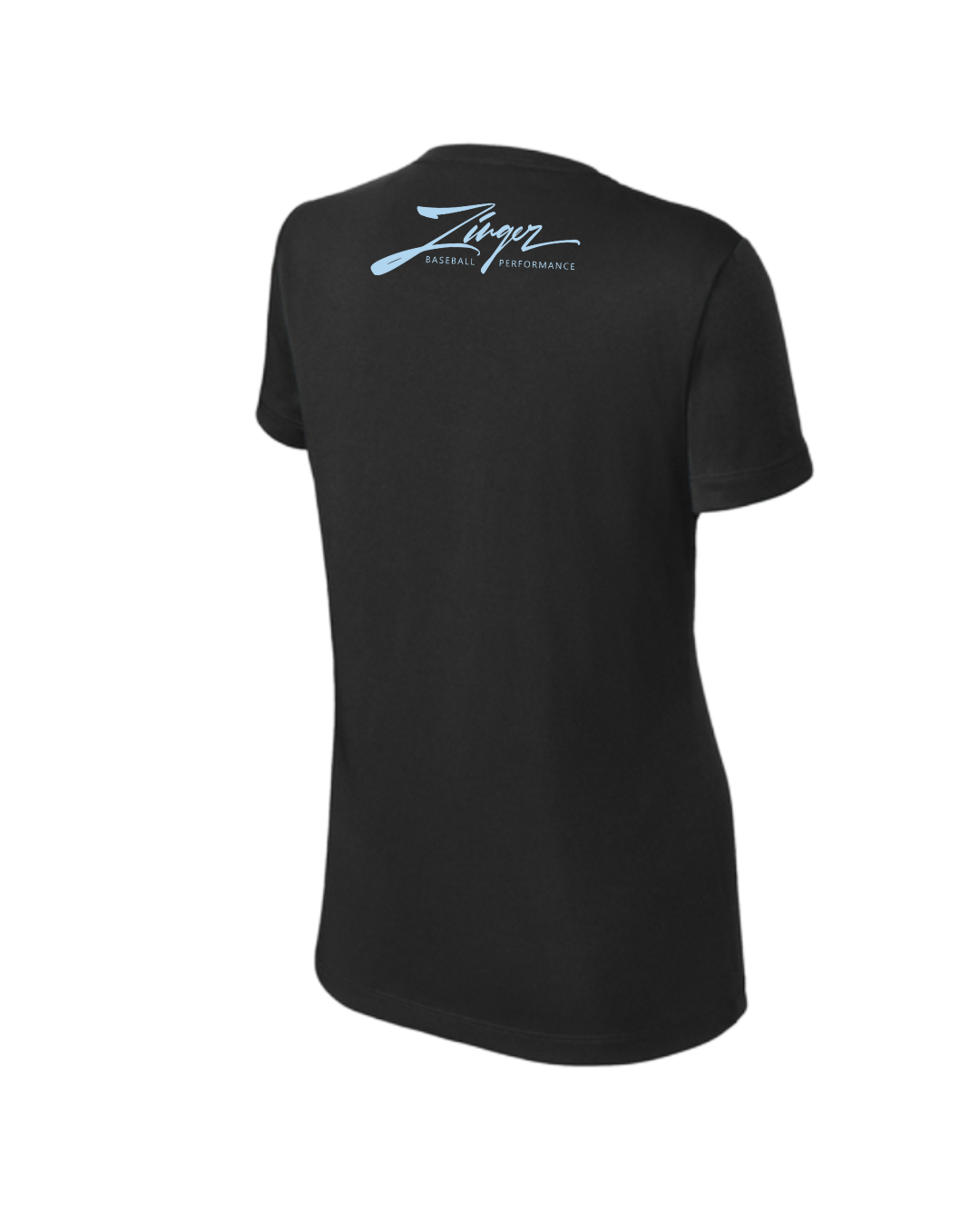 Women's Zinger Baseball Black T-Shirt