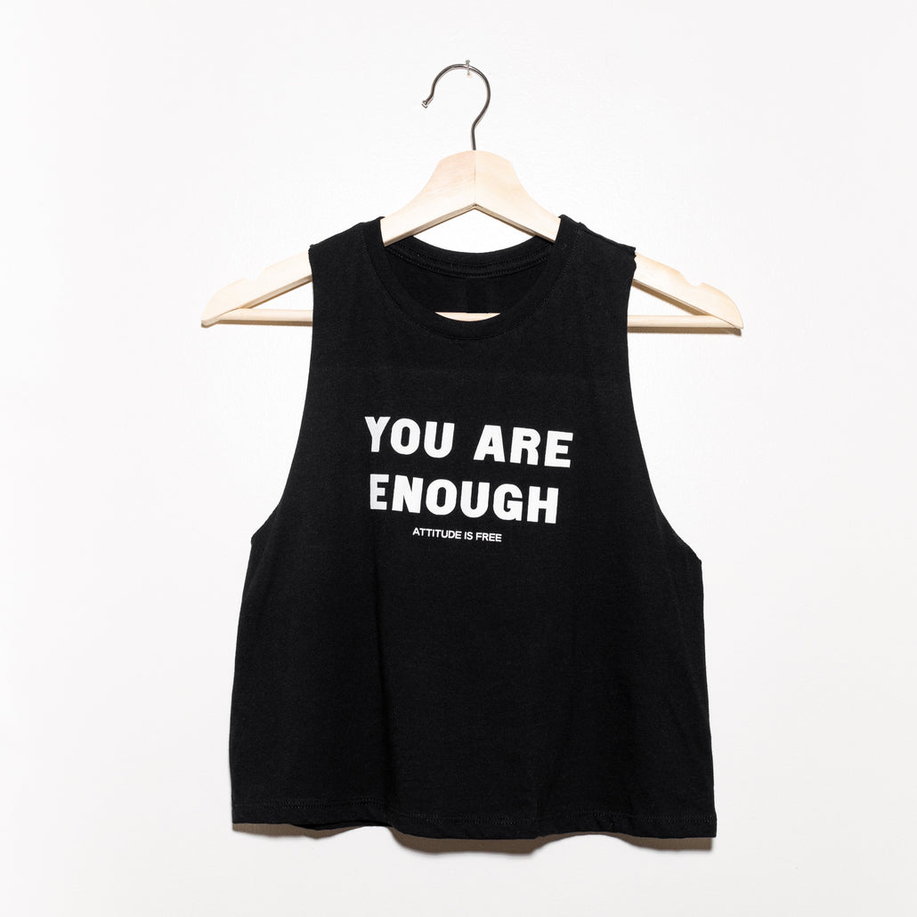 "You Are Enough" Cropped Tank